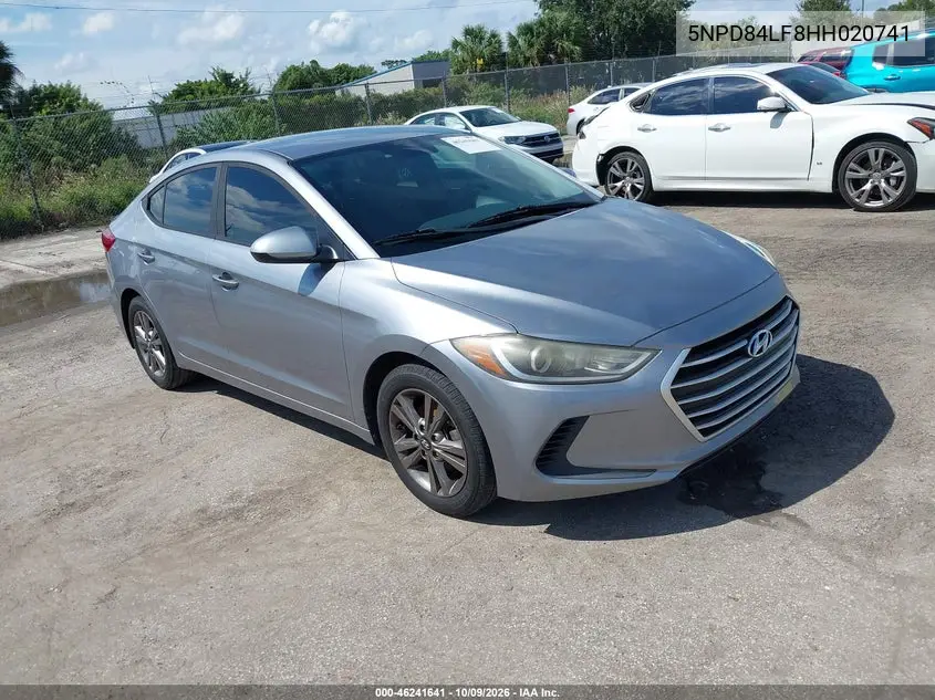 2017 Hyundai Elantra Se VIN 5NPD84LF8HH020741 фото 1
