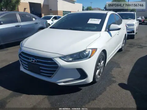 2017 Hyundai Elantra Se VIN 5NPD84LF7HH156746 фото 3