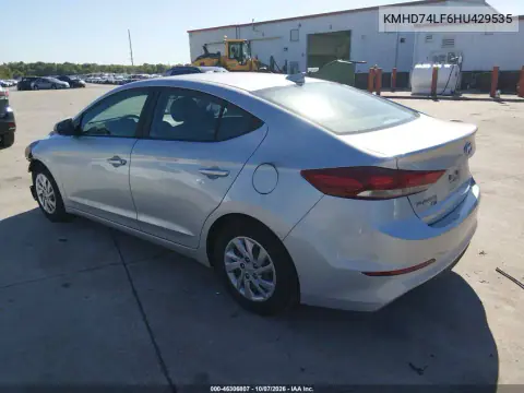 2017 Hyundai Elantra Se VIN KMHD74LF6HU429535 фото 4