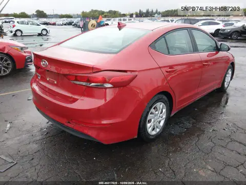 2017 Hyundai Elantra Se VIN 5NPD74LF3HH087203 фото 5