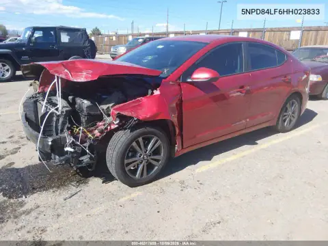 2017 Hyundai Elantra Se VIN 5NPD84LF6HH023833 фото 3