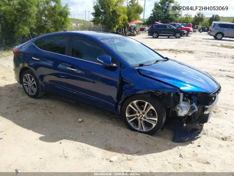 5NPD84LF2HH053069 — 2017 Hyundai Elantra, Передняя часть, фото до ремонта