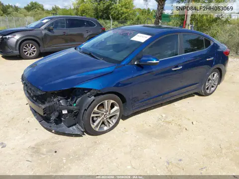2017 Hyundai Elantra Limited VIN 5NPD84LF2HH053069 фото 3