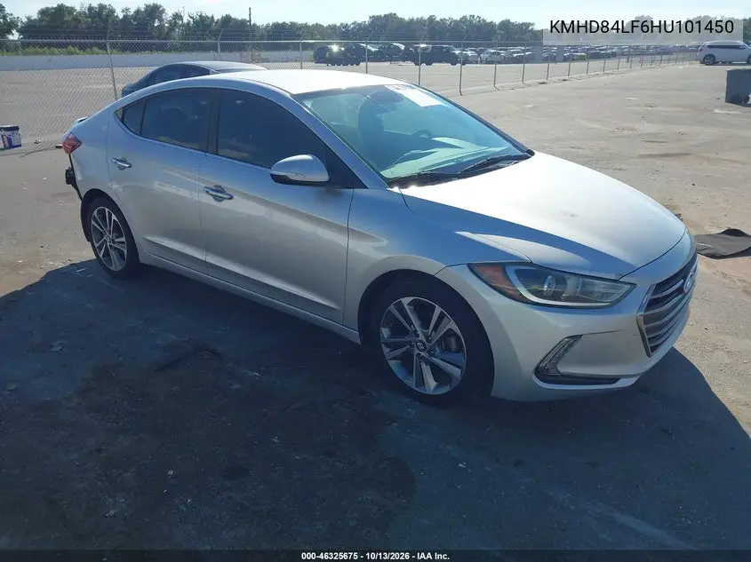 2017 Hyundai Elantra Limited VIN KMHD84LF6HU101450 фото 2