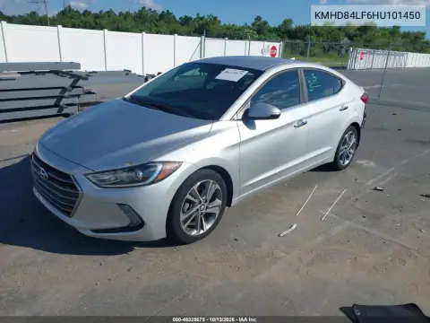 2017 Hyundai Elantra Limited VIN KMHD84LF6HU101450 фото 3