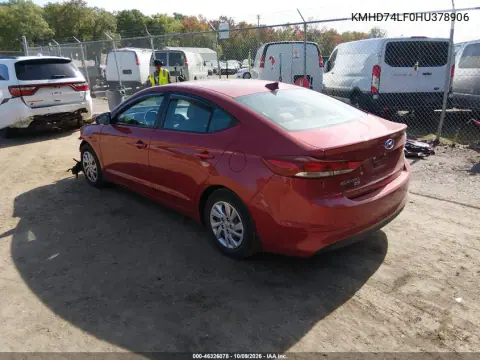 2017 Hyundai Elantra Se VIN KMHD74LF0HU378906 фото 4