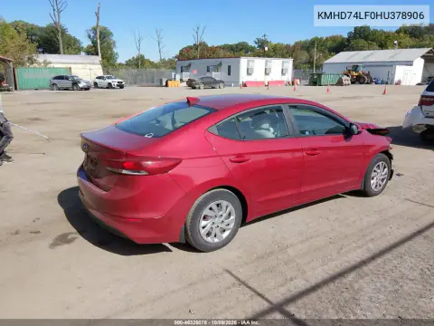 2017 Hyundai Elantra Se VIN KMHD74LF0HU378906 фото 5