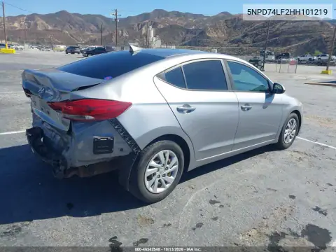 5NPD74LF2HH101219 — 2017 Hyundai Elantra, фото 5 с аукциона IAAI, Задняя часть