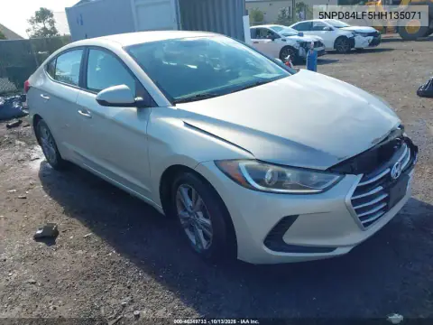 5NPD84LF5HH135071 — 2017 Hyundai Elantra, Передняя часть, фото до ремонта