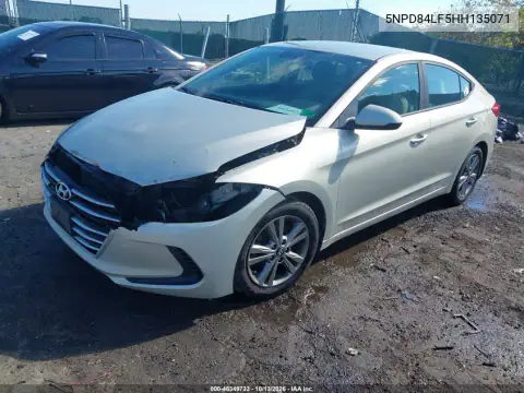 5NPD84LF5HH135071 — 2017 Hyundai Elantra, фото 2 с аукциона IAAI, Передняя часть