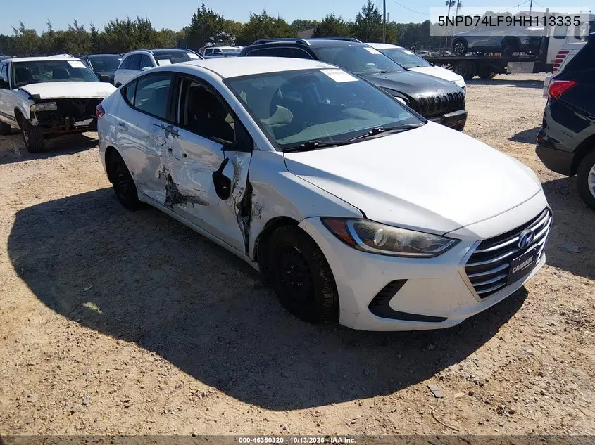 5NPD74LF9HH113335 — 2017 Hyundai Elantra, фото 2 с аукциона IAAI, Правый бок