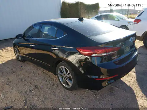 5NPD84LF1HH021195 — 2017 Hyundai Elantra, фото 3 с аукциона IAAI, Подтопление