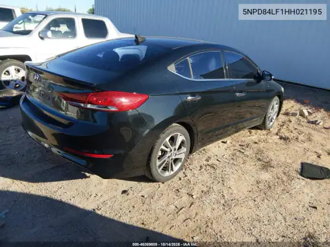 5NPD84LF1HH021195 — 2017 Hyundai Elantra, фото 4 с аукциона IAAI, Подтопление