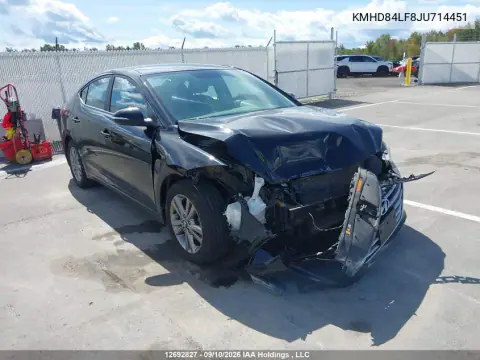 KMHD84LF8JU714451 — 2018 Hyundai Elantra, Передняя часть, фото до ремонта