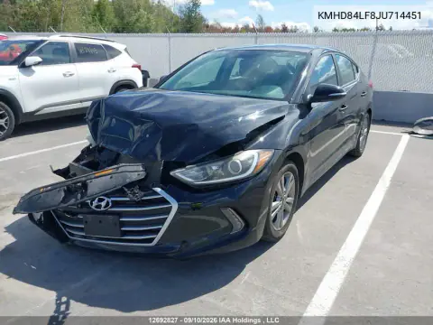 2018 Hyundai Elantra Gl VIN KMHD84LF8JU714451 фото 2
