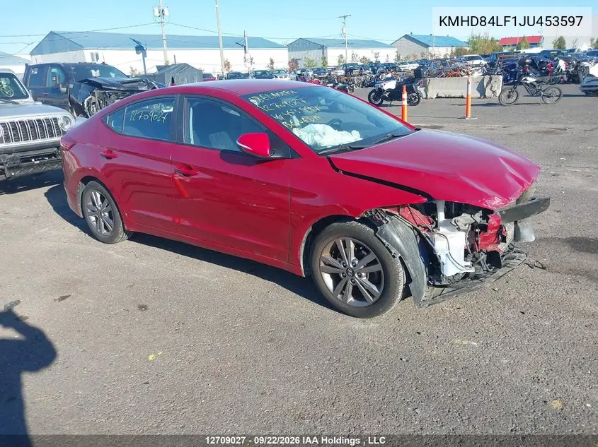 2018 Hyundai Elantra Gl VIN KMHD84LF1JU453597 фото 1