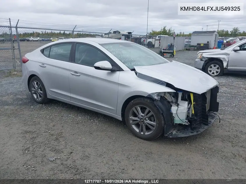 2018 Hyundai Elantra Gl VIN KMHD84LFXJU549325 фото 2
