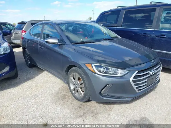 KMHD84LFXJU597892 — 2018 Hyundai Elantra, Град (Hail), фото до ремонта