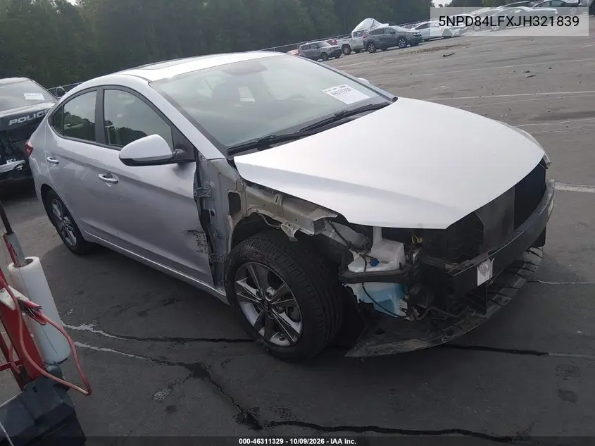 2018 Hyundai Elantra Value Edition VIN 5NPD84LFXJH321839 фото 2