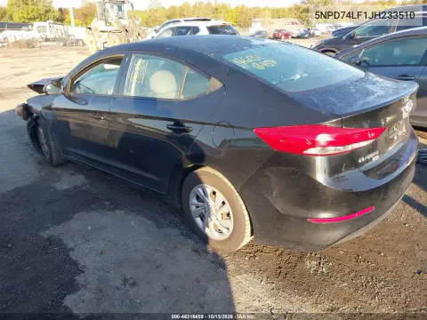 2018 Hyundai Elantra Se VIN 5NPD74LF1JH233510 фото 4