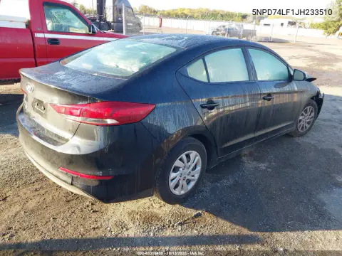 2018 Hyundai Elantra Se VIN 5NPD74LF1JH233510 фото 5