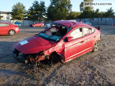 2018 Hyundai Elantra Sel VIN 5NPD84LF3JH221906 фото 2