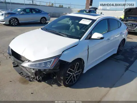 KMHD04LBXKU817053 — 2019 Hyundai Elantra, фото 3 с аукциона IAAI, Передняя часть