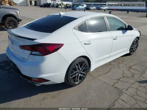 KMHD04LBXKU817053 — 2019 Hyundai Elantra, фото 5 с аукциона IAAI, Передняя часть