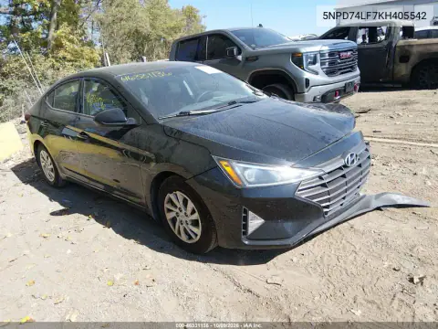 5NPD74LF7KH405542 — 2019 Hyundai Elantra, Передний левый, фото до ремонта