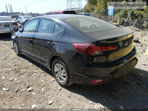 2019 Hyundai Elantra Se VIN 5NPD74LF7KH405542 фото 3