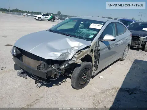 2019 Hyundai Elantra Se VIN 5NPD74LF2KH471268 фото 3
