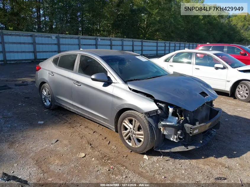 5NPD84LF7KH429949 — 2019 Hyundai Elantra, фото 2 с аукциона IAAI, Передняя часть