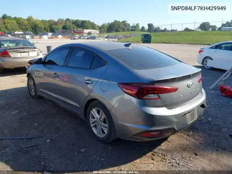 5NPD84LF7KH429949 — 2019 Hyundai Elantra, фото 4 с аукциона IAAI, Передняя часть