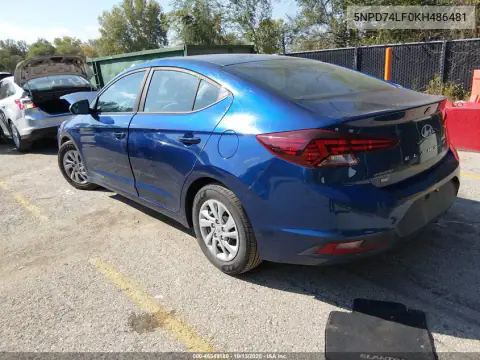 5NPD74LF0KH486481 — 2019 Hyundai Elantra, фото 4 с аукциона IAAI, Передняя часть