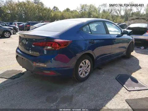 5NPD74LF0KH486481 — 2019 Hyundai Elantra, фото 5 с аукциона IAAI, Передняя часть