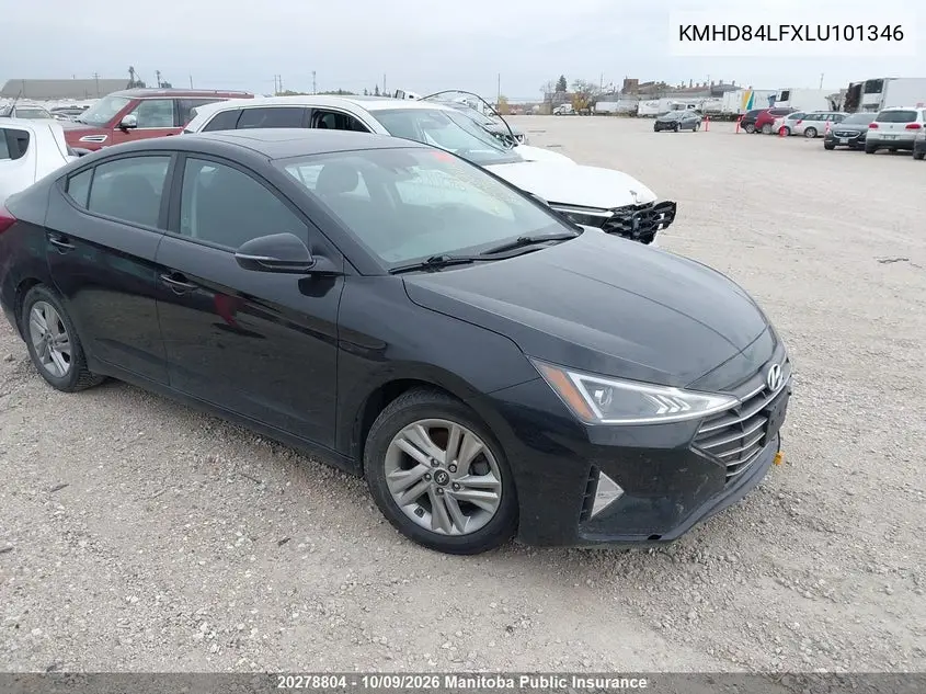 2020 Hyundai Elantra Preferred VIN KMHD84LFXLU101346 фото 1