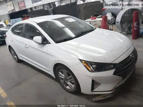 2020 Hyundai Elantra Sel VIN 5NPD84LF5LH560296 фото 1