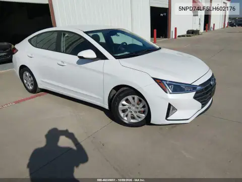 5NPD74LF5LH602176 — 2020 Hyundai Elantra, Естественный износ, фото до ремонта
