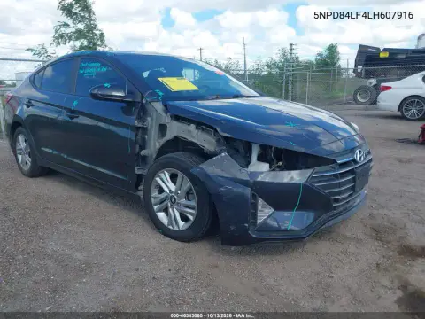 5NPD84LF4LH607916 — 2020 Hyundai Elantra, Передняя часть, фото до ремонта