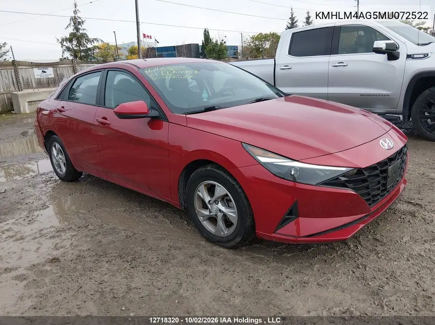 2021 Hyundai Elantra Essential Ivt With Hyundai Smartsense Package VIN KMHLM4AG5MU072522 фото 2