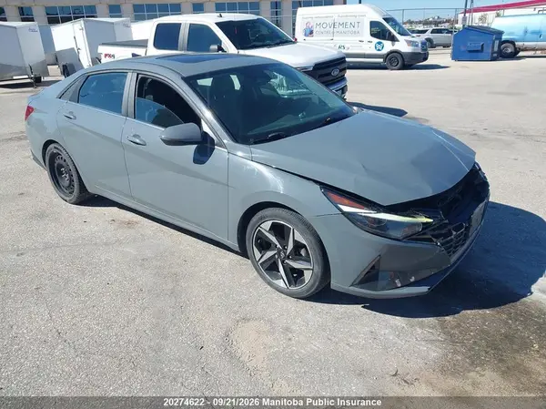 KMHLN4AG7MU068341 — 2021 Hyundai Elantra, Передняя часть (Front), фото до ремонта