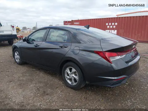 2021 Hyundai Elantra Se VIN 5NPLL4AG4MH049668 фото 4