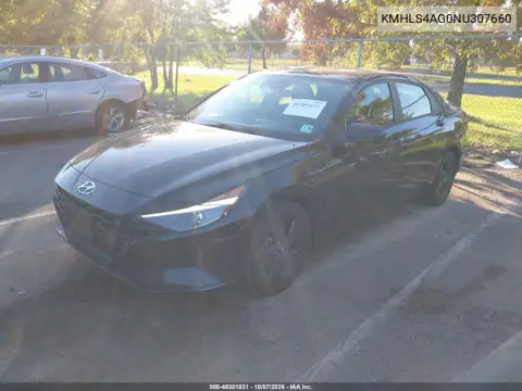 2022 Hyundai Elantra Sel VIN KMHLS4AG0NU307660 фото 3