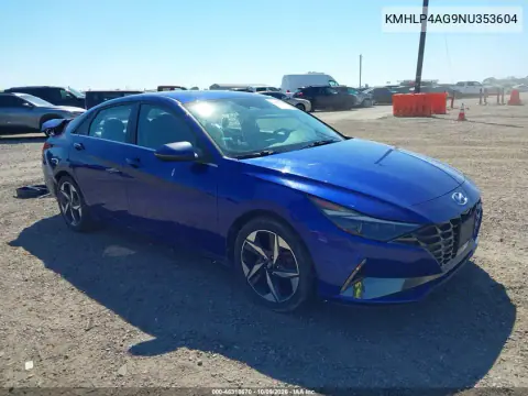 KMHLP4AG9NU353604 — 2022 Hyundai Elantra, Сзади, фото до ремонта