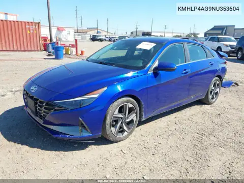 2022 Hyundai Elantra Limited VIN KMHLP4AG9NU353604 фото 3