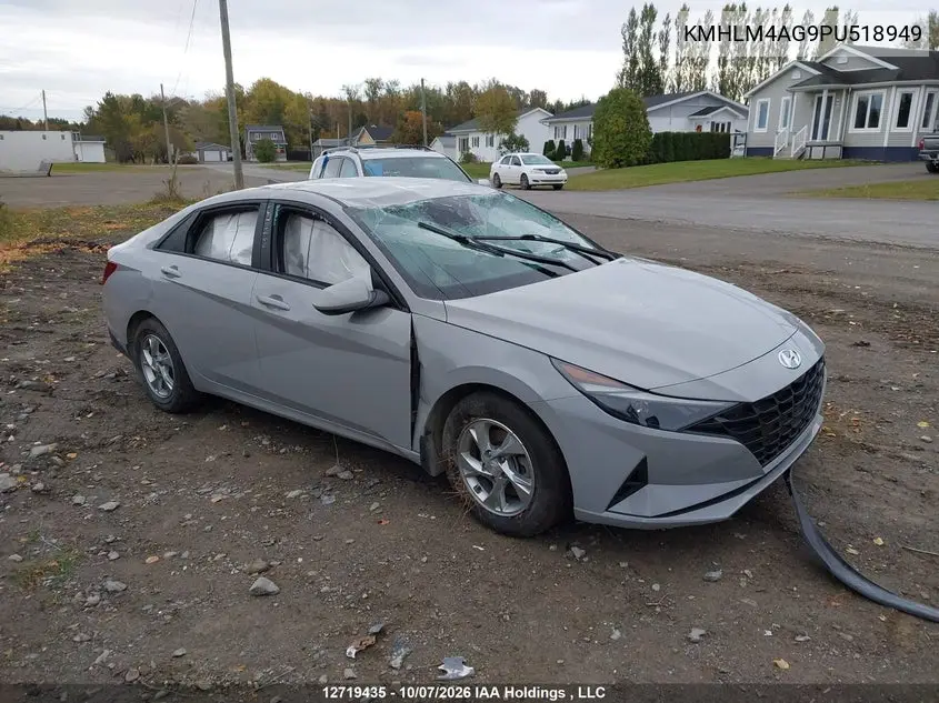 KMHLM4AG9PU518949 — 2023 Hyundai Elantra, фото 2 с аукциона IAAI 20.10.2026, Передняя часть