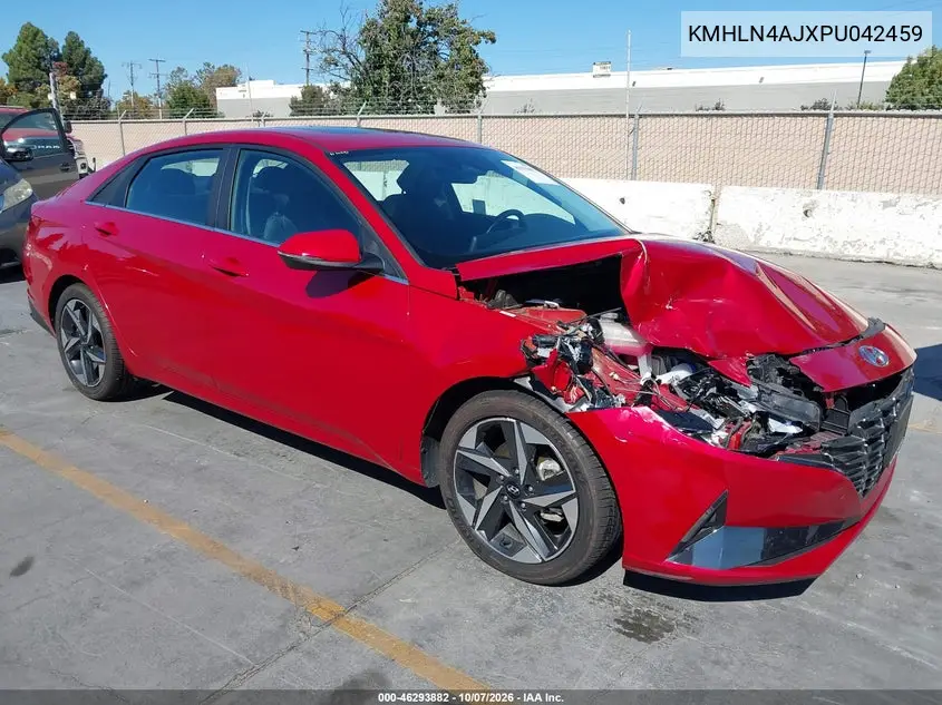 2023 Hyundai Elantra Hybrid Limited VIN KMHLN4AJXPU042459 фото 2