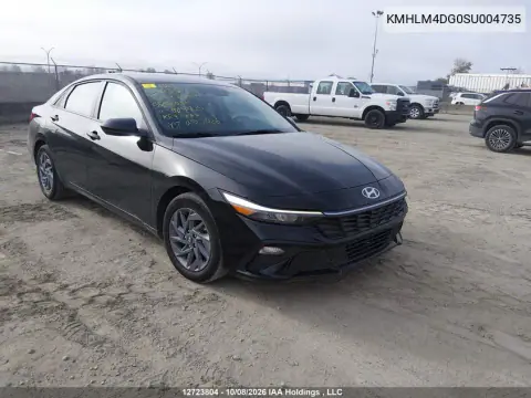 KMHLM4DG0SU004735 — 2025 Hyundai Elantra, Передняя часть, фото до ремонта