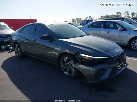 KMHLM4DG6SU871699 — 2025 Hyundai Elantra, Передняя часть слева, фото до ремонта