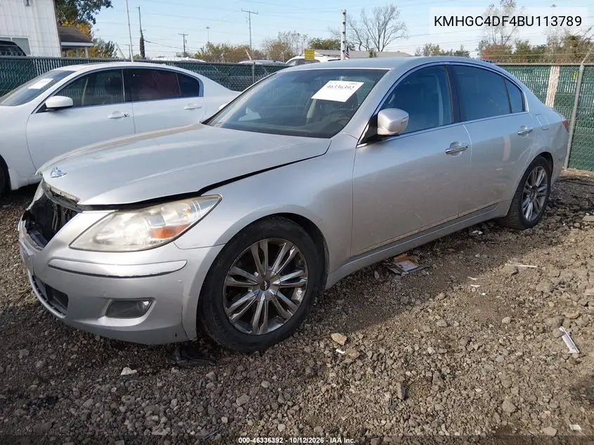 2011 Hyundai Genesis 4.6 VIN KMHGC4DF4BU113789 фото 3